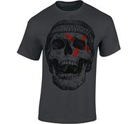 Camiseta: Patched Skull - Cráneo Parcheado - Halloween T-Shirt - Regalo Hombre-s y Mujer-es - Noche Brujas - Calavera - Horror - Gamer - Película Terror Miedo - Fantasy - Apocalipsis - Zombi-e (3XL)
