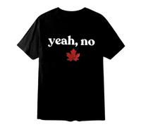 Camiseta patriótica Canadiense para Hombre con Estampa de de Arce Manga Corta gráfica veraniega Bandera Nacional (Black, S)