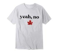 Camiseta patriótica Canadiense para Hombre con Estampa de de Arce Manga Corta gráfica veraniega Bandera Nacional (White, L)