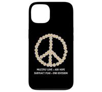 Camiseta Peace Sign Daisy Multiply Love Add Hope con mensaje positivo Carcasa para iPhone 13
