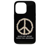 Camiseta Peace Sign Daisy Multiply Love Add Hope con mensaje positivo Carcasa para iPhone 13 Pro
