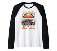 Camiseta Peace to All Ride for Unity & Brotherhood Freedom Camiseta Manga Raglan