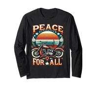 Camiseta Peace to All Ride for Unity & Brotherhood Freedom Manga Larga