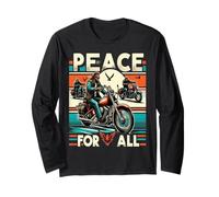 Camiseta Peace to All Ride for Unity & Brotherhood Freedom Manga Larga
