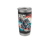 Camiseta Peace to All Ride for Unity & Brotherhood Freedom Vaso térmico de acero inoxidable de doble pared
