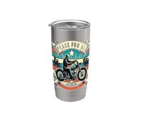 Camiseta Peace to All Ride for Unity & Brotherhood Freedom Vaso térmico de acero inoxidable de doble pared