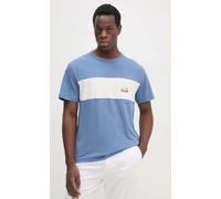 Camiseta con logo bordado Hombre Talla S. Color Azul