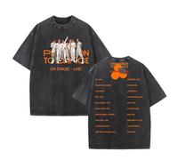 Camiseta Permission TO Dance ON Stage-Live 2025 Camisa de algodón Lavado de High Street con gráficos(B,2XL)
