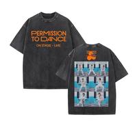 Camiseta Permission TO Dance ON Stage-Live 2025 Camisa de algodón Lavado de High Street con gráficos(I,2XL)