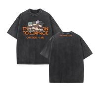 Camiseta Permission TO Dance ON Stage-Live 2025 Camisa de algodón Lavado de High Street con gráficos(A,2XL)