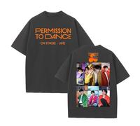 Camiseta Permission TO Dance ON Stage-Live 2025 Camiseta Estampada de algodón de High Street(A-Gray,2XL)