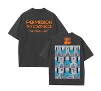 Camiseta Permission TO Dance ON Stage-Live 2025 Camiseta Estampada de algodón de High Street(B-Black,2XL)
