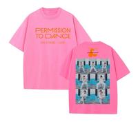 Camiseta Permission TO Dance ON Stage-Live 2025 Camiseta Estampada de algodón de High Street(B-White,2XL)