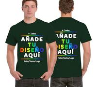 Camiseta Personalizada con Foto, Logo o Texto. Diseña tu Camiseta con impresión Delante, detrás o Mangas. para Hombre y Mujer. Regalo Ideal para cumpleaños, Pareja y Familia.