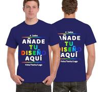 Camiseta Personalizada con Foto, Logo o Texto. Diseña tu Camiseta con impresión Delante, detrás o Mangas. para Hombre y Mujer. Regalo Ideal para cumpleaños, Pareja y Familia.
