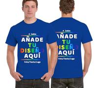 Camiseta Personalizada con Foto, Logo o Texto. Diseña tu Camiseta con impresión Delante, detrás o Mangas. para Hombre y Mujer. Regalo Ideal para cumpleaños, Pareja y Familia.