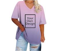 Camiseta Personalizada Mujer Manga Corta Camisa Personalizar Talla Grande - Regalos Personalizados Tus Fotos y Textos A Todo Fiesta Tops Algodón Uniformes Sociedades Regalos Personalizados