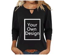 Camiseta Personalizada Mujer Personalizar Camisa - Regalos Personalizados Tus Fotos y Textos A Todo Fiesta Manga Corta Tops Tshirt Algodón Uniformes Sociedades Regalos Personalizados