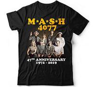 Camiseta personalizada para hombre Mash 4077 Vintage 47th Aniversary TV Series, Negro , M