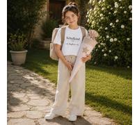 Camiseta personalizada para la vuelta al cole con nombre para niña 2026 – Sin personalización / 128