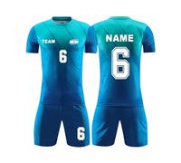 Camiseta Personalizadas para Niños y Adultos, Personalizar Camiseta y Pantalón, Espinilleras y Calcetines con Nombre Número Logotipo, Camisetas Futbol para Casa/Fuera Regalos de Fútbol