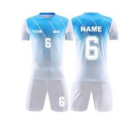 Camiseta Personalizadas para Niños y Adultos, Personalizar Camiseta y Pantalón, Espinilleras y Calcetines con Nombre Número Logotipo, Camisetas Futbol para Casa/Fuera Regalos de Fútbol