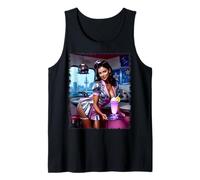 Camiseta Pinup Girl para Hombre - Sexy Brunette Waitress Pin up Camiseta sin Mangas
