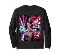 Camiseta Pinup Girls & Exotic Cars - Sexy Bikini Girl & Exotic Manga Larga