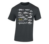 Camiseta: Piscis Petri Heil - Regalo para pescadores - Ropa de Pesca Hombre - Ropa de Pesca - Pesca - Pez - Gris - Ejército - Diseño - Divertido gris oscuro XL