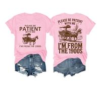 Camiseta «Please Be Patient with Me I'm from The 1900S», rosa, S