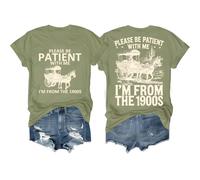 Camiseta «Please Be Patient with Me I'm from The 1900S», verde oliva, XL