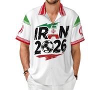 Camiseta poliéster hombre secado rápido playera entrenamiento Iran A L