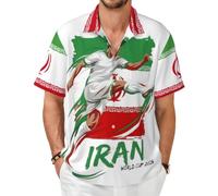 Camiseta poliéster hombre secado rápido playera entrenamiento Iran B L
