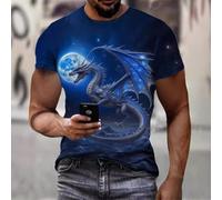 Camiseta Poliéster para bestia Mítica Pterodactyl Camiseta Poliéster | Estampado gráfico nítido, para bestia mítica, pterodáctilo detallado, para estilo único, conversación iniciadora