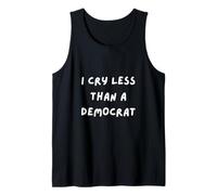 CAMISETA POLÍTICA DIVERTIDA. LLORO MENOS QUE UN DEMÓCRATA. SARCASMO Camiseta sin Mangas
