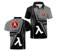 Camiseta Polo 3D Collision Color Hombre Ropa para H.a..lf-L.i.fe Cómoda con Botones Estilo Streetwear Entrenamiento Manga Corta Transpirable Cuello-HuiSe||XX_l