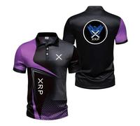 Camiseta Polo 3D Patchwork para Hombre Ropa Deportiva Entrenamiento Ri.PP.le X.RP Camiseta con Botones Estampado De Manga Corta Suave Y Cómoda-ZiSe||m