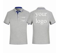 Camiseta Polo con Logotipo Personalizado, Camiseta De Manga Corta con Imagen De Texto De Tu Diseño, Ropa De Trabajo Informal De Moda para Verano, Regalo De Empresa para Equipo Color7,S