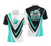 Camiseta Polo de Bowling Impresa en 3D con Bolas Bolos Llama y Patrón de Águila Manga Corta Uniforme para Jugadores de Bowling y Aficionados Sudadera Deportiva