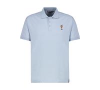 Camiseta polo de manga corta con cuello y botones, discreto logo en el pecho