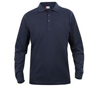 Camiseta polo de manga larga para hombre Clique. Desde S hasta XXXXXL, Gris. Azul azul marino oscuro M