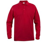 Camiseta polo de manga larga para hombre Clique. Desde S hasta XXXXXL, Gris. Rojo rosso XL