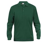 Camiseta polo de manga larga para hombre Clique. Desde S hasta XXXXXL, Gris. Verde verde oscuro S