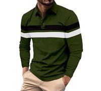 Camiseta polo de rugby para hombre, ajuste holgado, sudadera de moda para otoño e invierno, con parche de edición regular, manga de hombro, suéter de color sólido, blusa Henley para hombre, camiseta