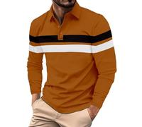 Camiseta polo de rugby para hombre, ajuste holgado, sudadera de moda para otoño e invierno, con parche de edición regular, manga de hombro, suéter de color sólido, blusa Henley para hombre, camiseta