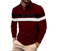 Camiseta polo de rugby para hombre, ajuste holgado, sudadera de moda para otoño e invierno, con parche de edición regular, manga de hombro, suéter de color sólido, blusa Henley para hombre, camiseta