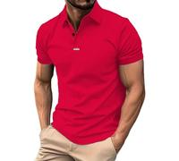 Camiseta Polo para Hombre Tallas Grandes - Camisa Deportiva de Algodón para Hombre, Manga Corta, Cuello en V, Camiseta de Manga Corta, Camisa de Negocios, Ajuste Regular, T-Shirt, V Cuello, T-Shirt