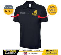 Camiseta Polo Personalizada Bordada Gas Safe Con Nombre De Empresa/Texto