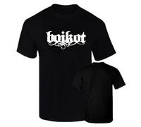 Camiseta Premium Boikot Grupo Rock Punk Ska Musica 190grs Blanca o Negra 100% Algodon Unisex (FR/ES, Letras, XL, Regular, Regular, Negro)