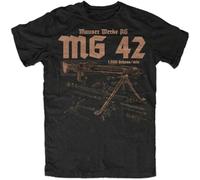 Camiseta Premium de MG 42 MP 40, MP44, Army, Tactical Black, Negro , XL